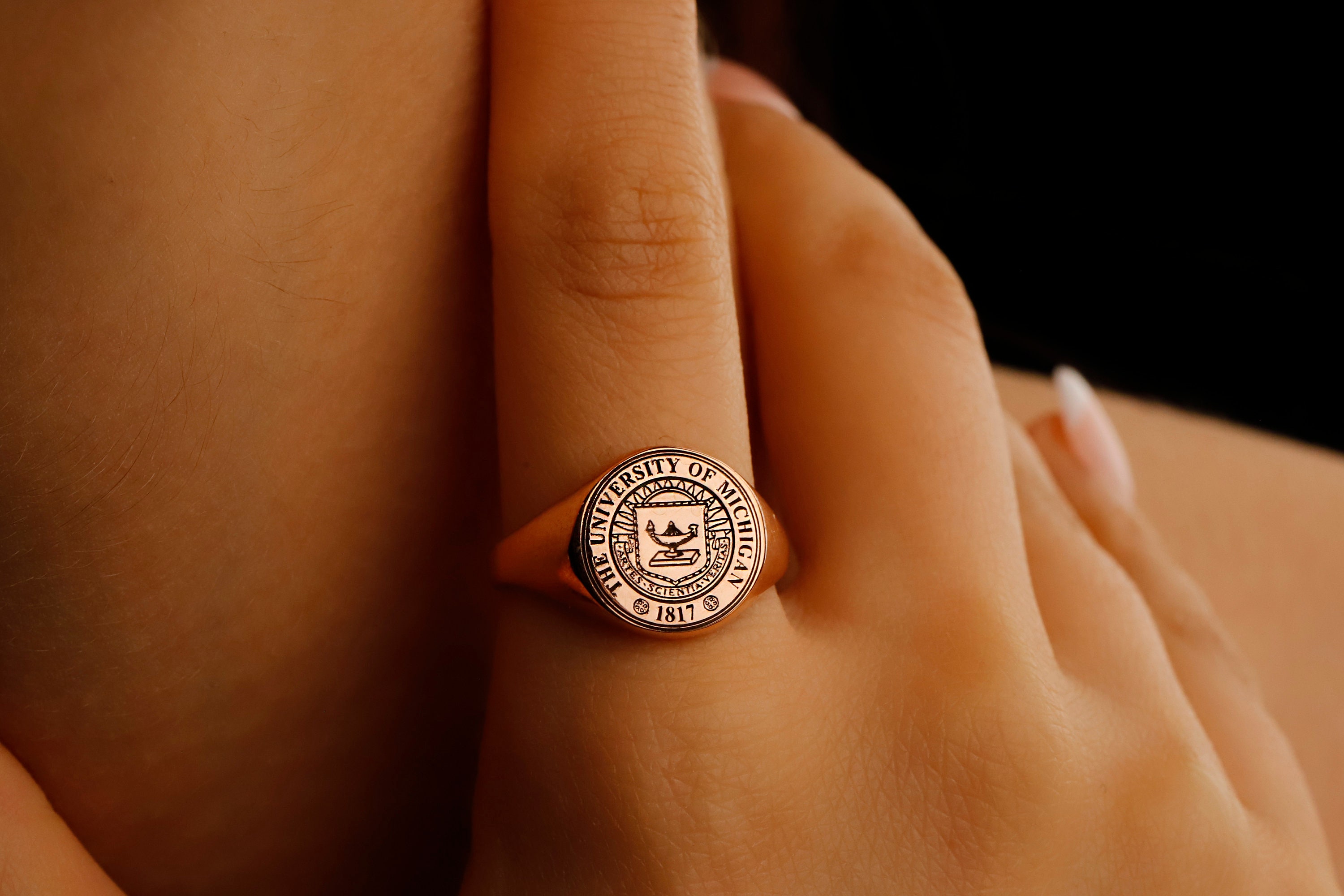Custom College Class Ring in 14K Solid Gold School Ring Graduation Gift Personalized University Ring High School Class Ring - Etsy Custom College Class Ring in 14K Solid Gold School Ring Graduation Gift Personalized University Ring High School Class Ring - Etsy