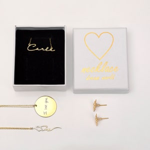 Custom Double Name Ring Gold • Two Personalized Cursive Name Rings • Women Name Jewelry