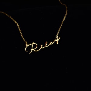 Personalized Name Necklace Silver, Mothers Day Gifts • 14K Gold Filled Name Necklace • Cursive, Tiny, Dainty Name Necklace