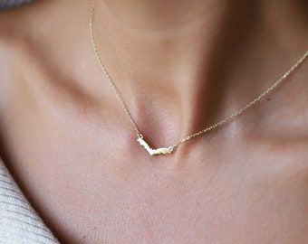 Tiny Gold Bat Necklace Halloween Gifts • Cute Spooky Bat Jewelry • Gifts for Her