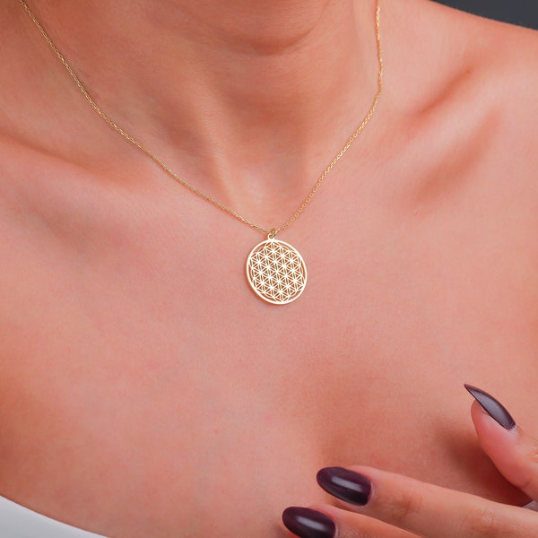 Flower of Life, Flower Of Life Necklace, Flower of Life Pendant, Flower of Life Pendant Gold, Flower Life, Life Flower, Gift for Her