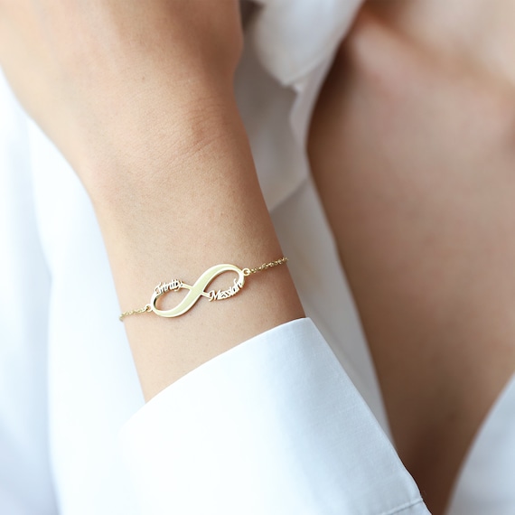 Sterling Silver Infinity Bracelet - Etsy