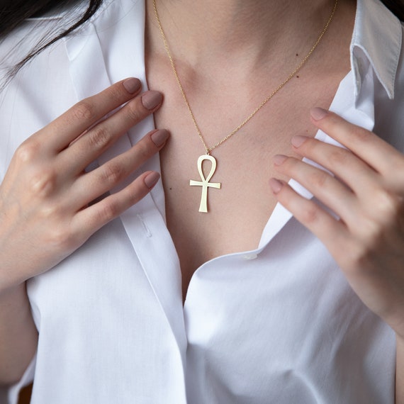 Ankh Necklace Silver Gold Rose Gold 