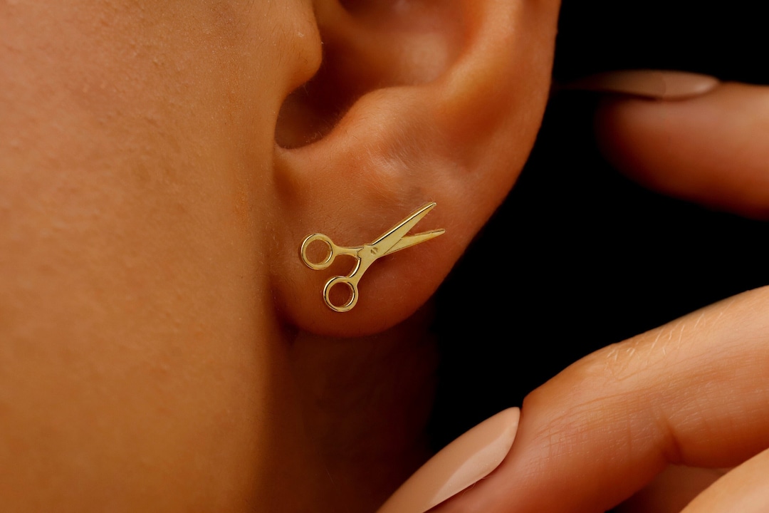 ピアス LESS IS MORE 14k gold cut one touch earrings il_1080xN.5787338635_pm0s.jpg