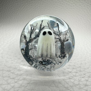 Plugs Ghosts 8–50mm, double flared, Pair, glow in the dark, halloween, magic forest, creepy, spooky, boo