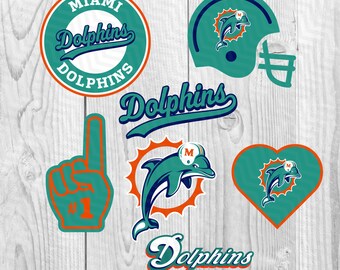 Miami dolphins svg | Etsy