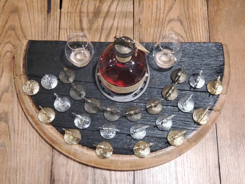 Blanton's Bottle Stopper Display - MULTIPLE ROW Half Head Style