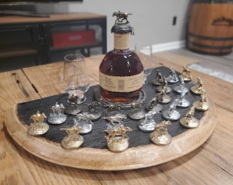 Blanton's Bottle Stopper Display - MULTIPLE ROW Half Head Style