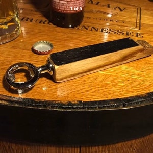 Bourbon whisky barrel wood stave bottle opener blanton’s beam makers mark Jack Daniels woodford