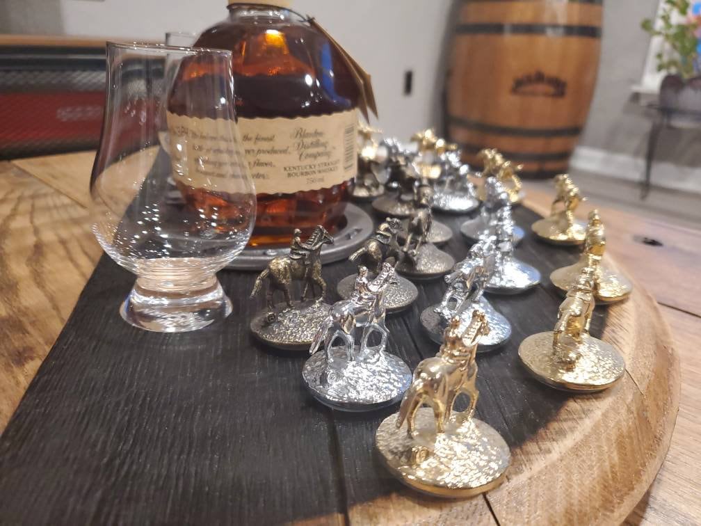 Blanton's Bottle Stopper Display - MULTIPLE ROW Half Head Style