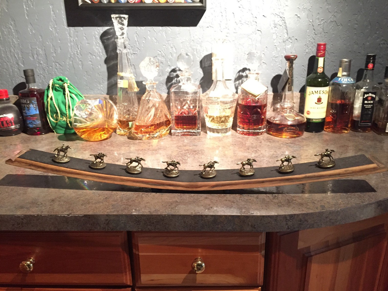 MEDIUM STAVE Blanton's Bourbon Stopper Dispay REAL Barrel Wood Whiskey ...