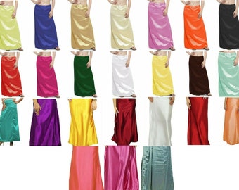 Women Underskirt, Inskirt, Petticoat, Satin Silk, Free Size Adjustable Lingerie,Sari Inner Wear ,Skirts, Dress Wrap, Sari Skirt, for Gift