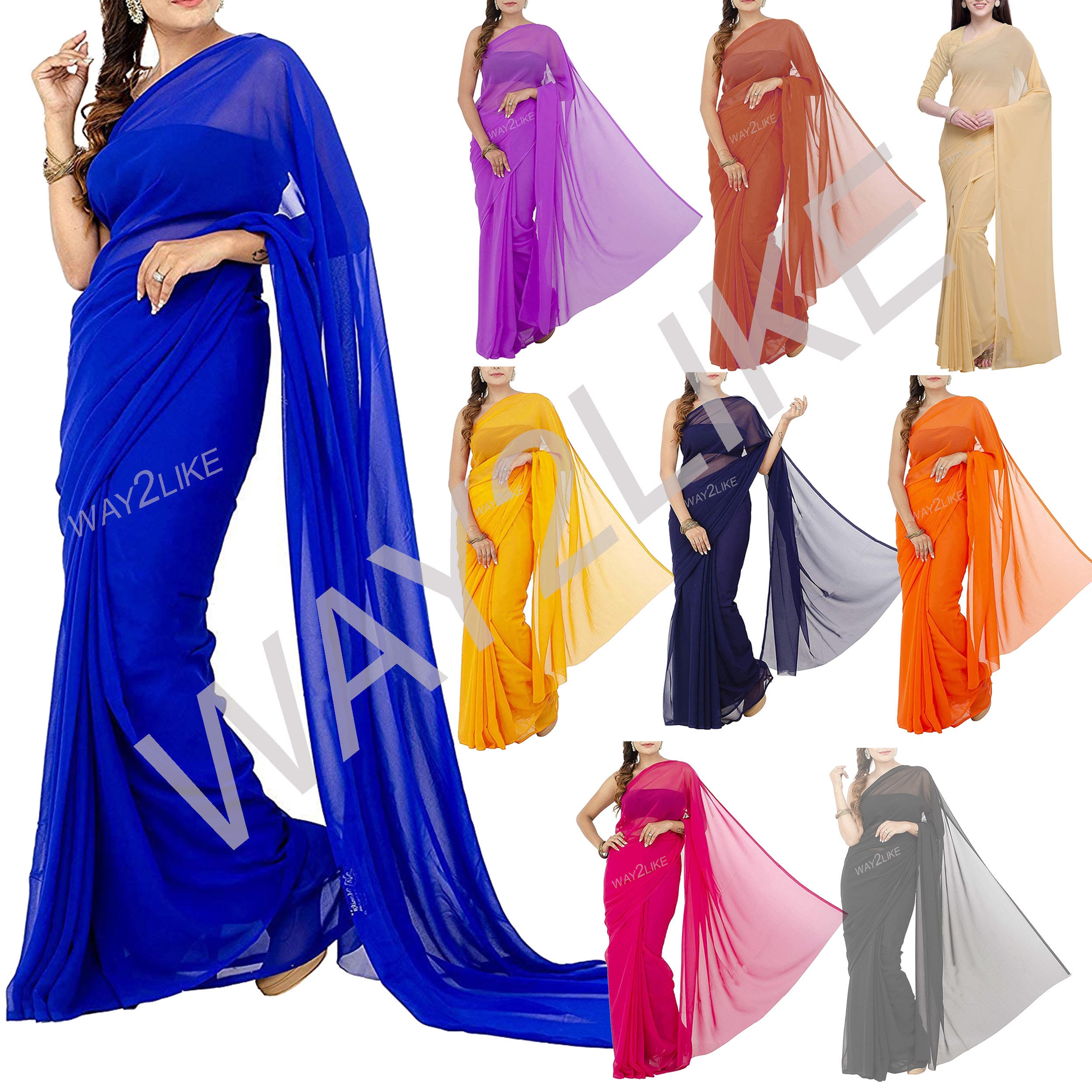 Best plain sarees online sale