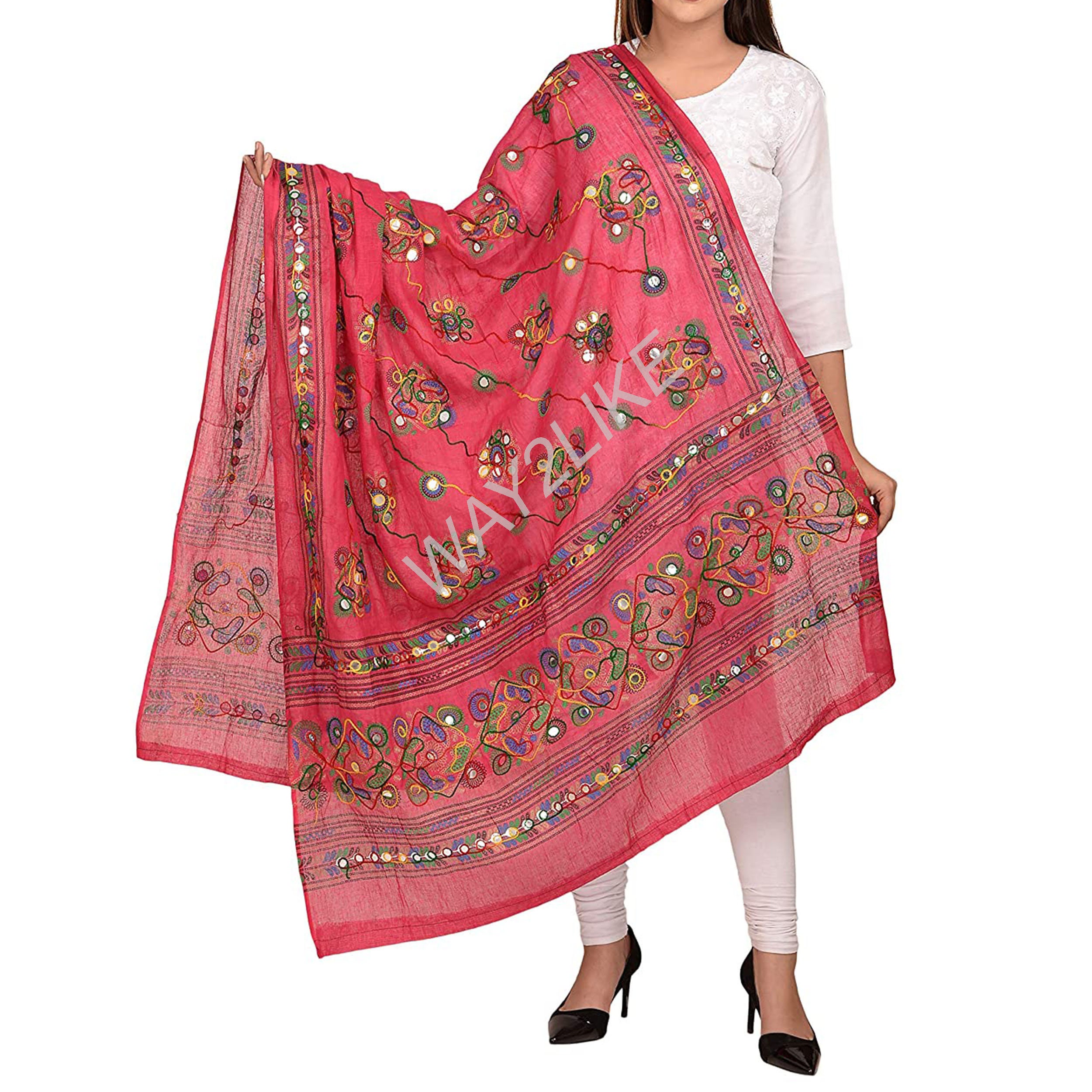 Women Dupatta Cotton Chunni Scarves Stole Handmade Etsy