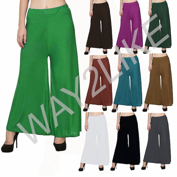 Buy Ethnic Girls Free Size Rayon Palazzo Pants Combo(3 Palazzos-White,  Black, Beige) Online at Best Prices in India - JioMart.