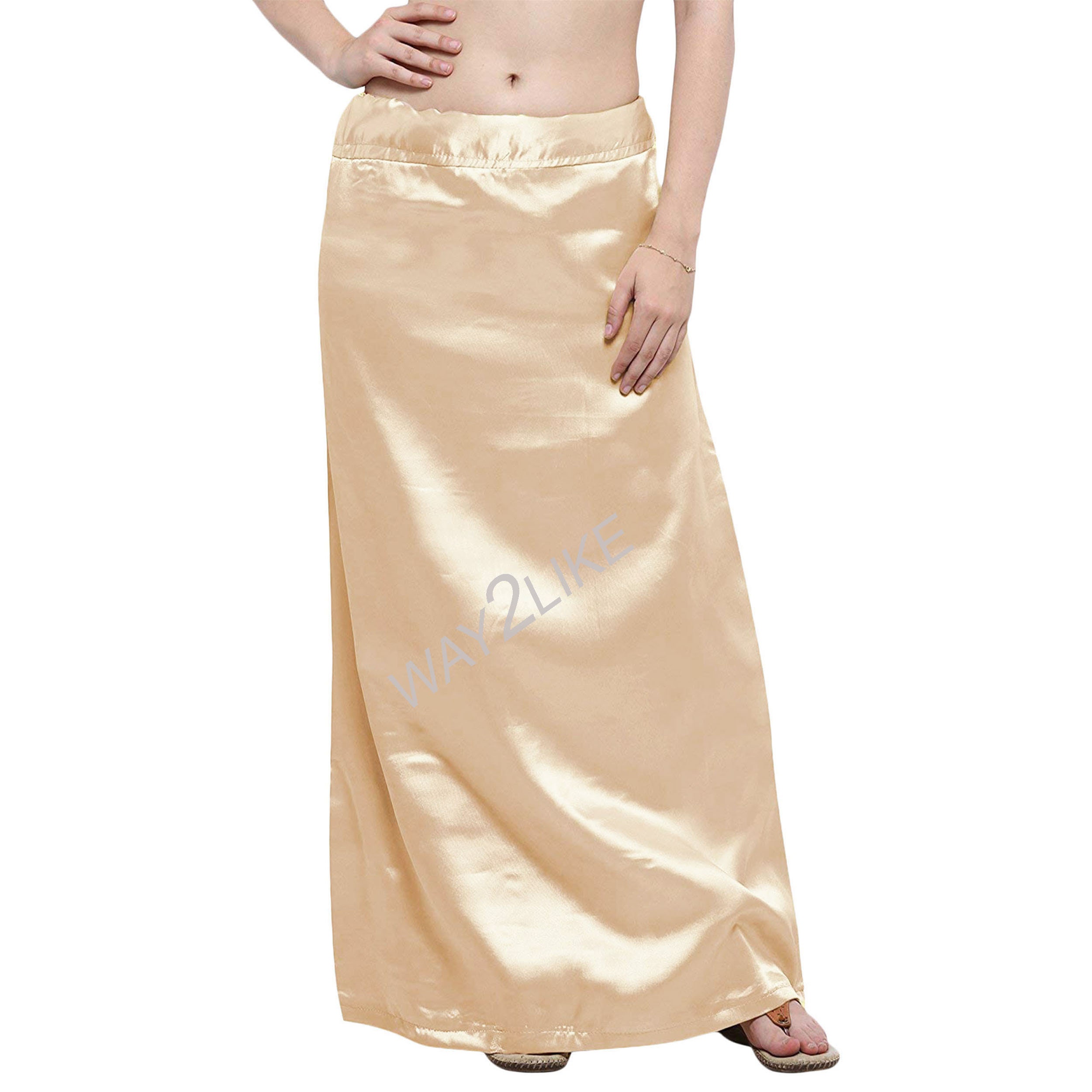 Buy Online Petticoat 508 Satin Underskirt Inskirt Saree Petticoat Large  Size Assorted Color (Color: Light -  959092