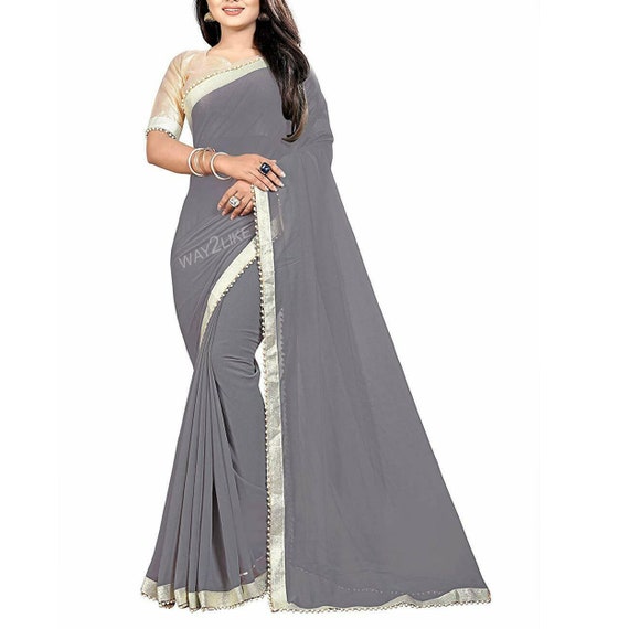 Vrouwen Saree Blouse Indiase Bollywood Saree Kralenrand Fancy Sari Gedrapeerde Jurk Festivalkleding Jurken Bruiloft Feestkleding Sari Etsy Belgie