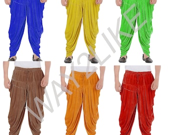 Hommes Patiala Salwar, pantalons en velours, extensible Dhoti, pour Pooja, ethnique Salwar, vêtements de fête de mariage, hommes Costumes