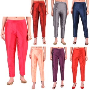 Pantalones informales suaves para chicas, pantalones bombachos de algodón  elegantes para mujer, ropa de calle, pantalones sueltos para mujer