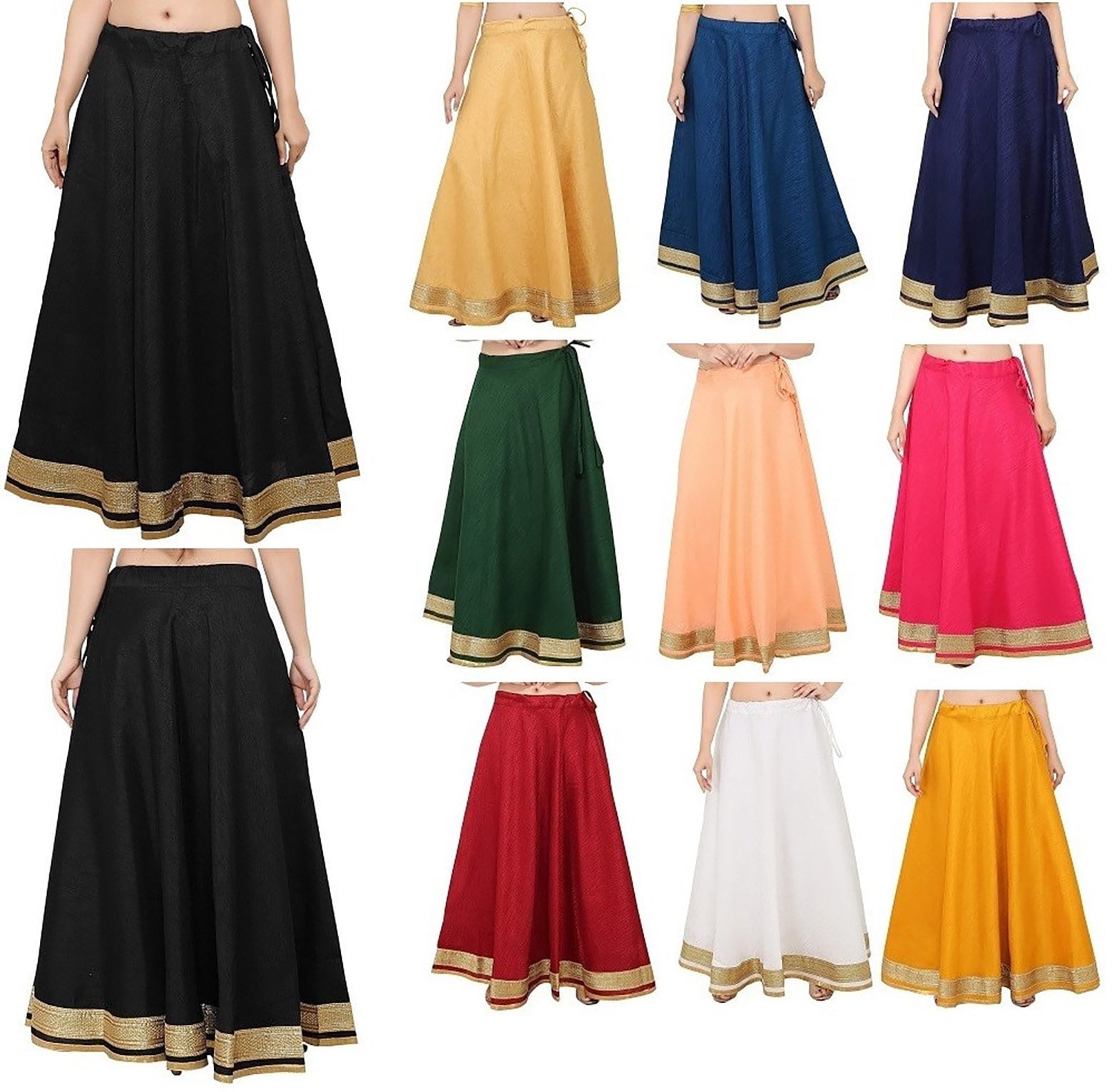 Peach long store skirt