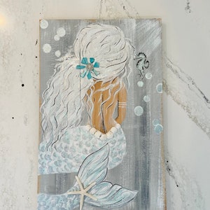 Mermaid painting on wood!!