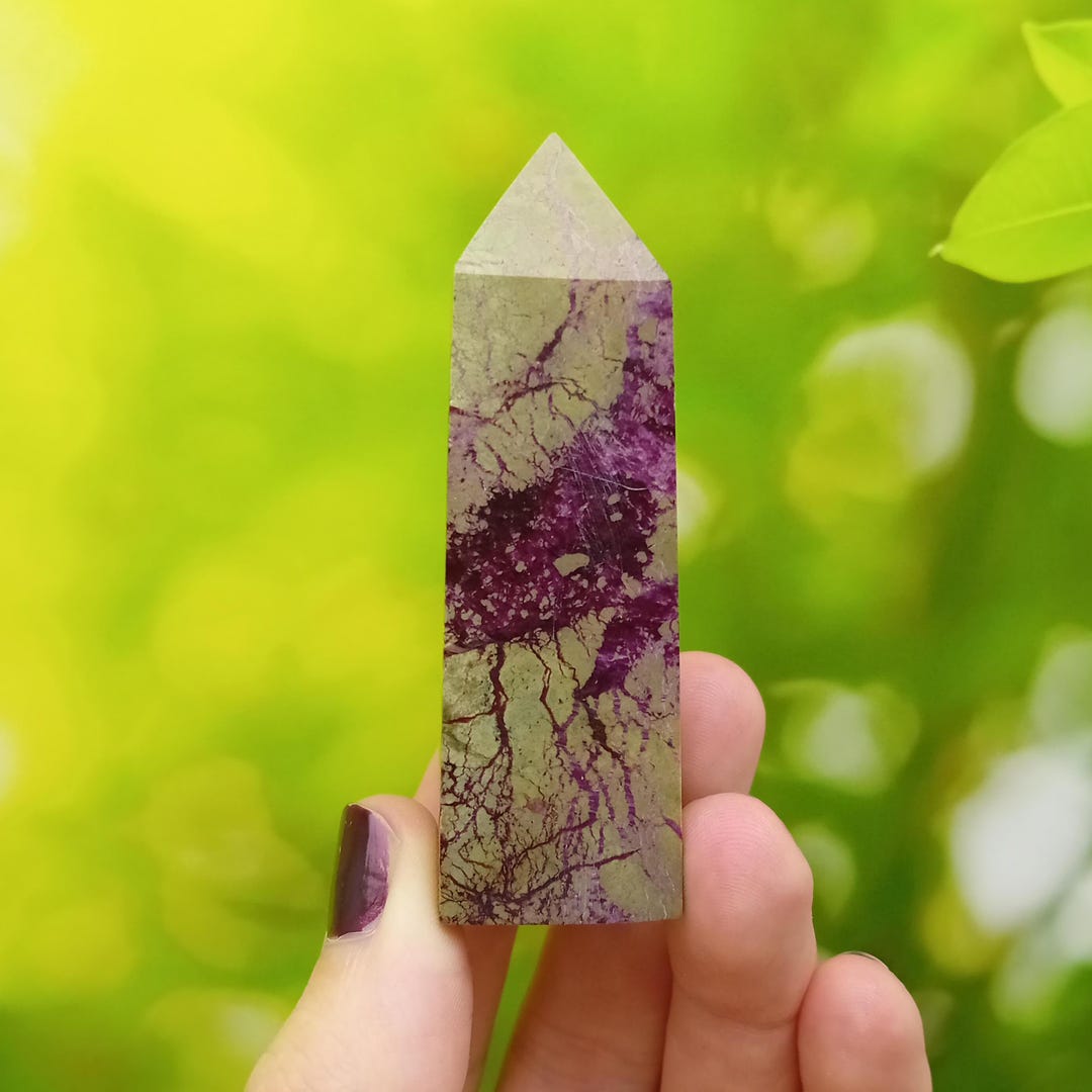 Stichtite Point | Serpentine Inclusions - Etsy