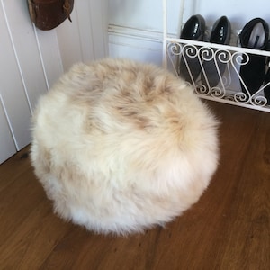 Hand Made Devon Sheepskin Pouffe