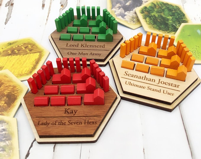 Game Piece Holder / Catan Organizer/ Teen Birthday Gift / Road Home Cities holder / Christmas Gift / Game Organizer / Stocking Stuffer