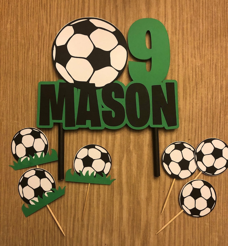 Soccer Cake Topper Etsy