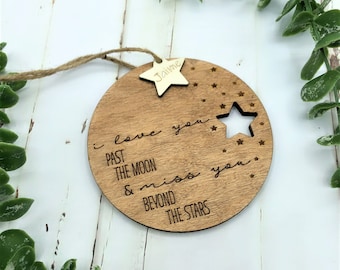 Christmas in Heaven / Bereavement Gift / Simple Memorial Ornament / Missed Loved One / Loved One / Personalized Ornament