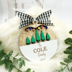 Personalized Family Christmas Ornament / Family Name Ornament / 2025 Family Ornament / Pine Tree Ornament/ Forest Ornament / Christmas Tree