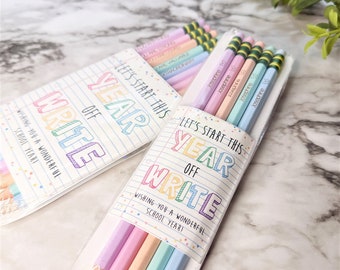 Personalized Pencils, School Supplies, Back to School, Ticonderoga, Affirmation Pencils,  Pastel Pencils, Teacher Gift, Custom Name Pencils