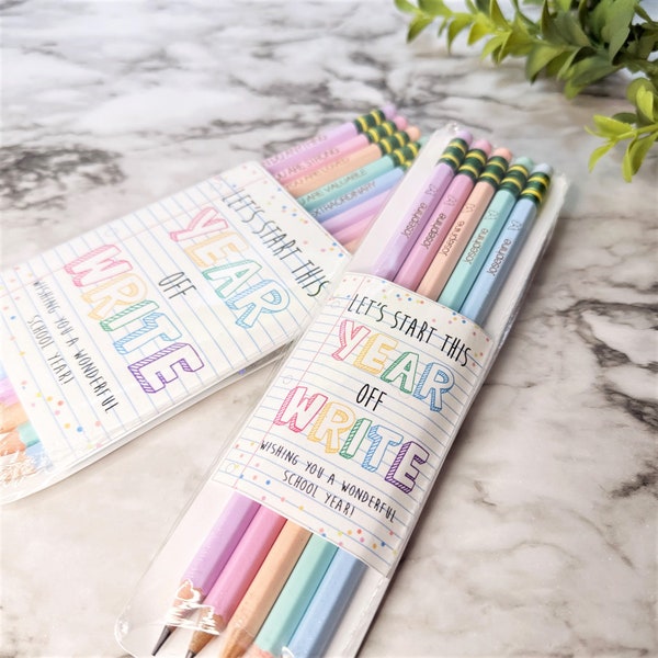 Personalized Pencils, School Supplies, Back to School, Ticonderoga, Affirmation Pencils,  Pastel Pencils, Teacher Gift, Custom Name Pencils