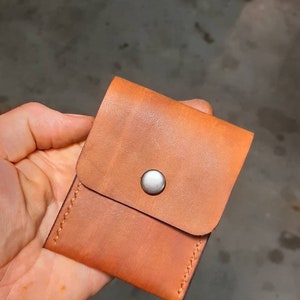 minimalistische lederen kaarthouder