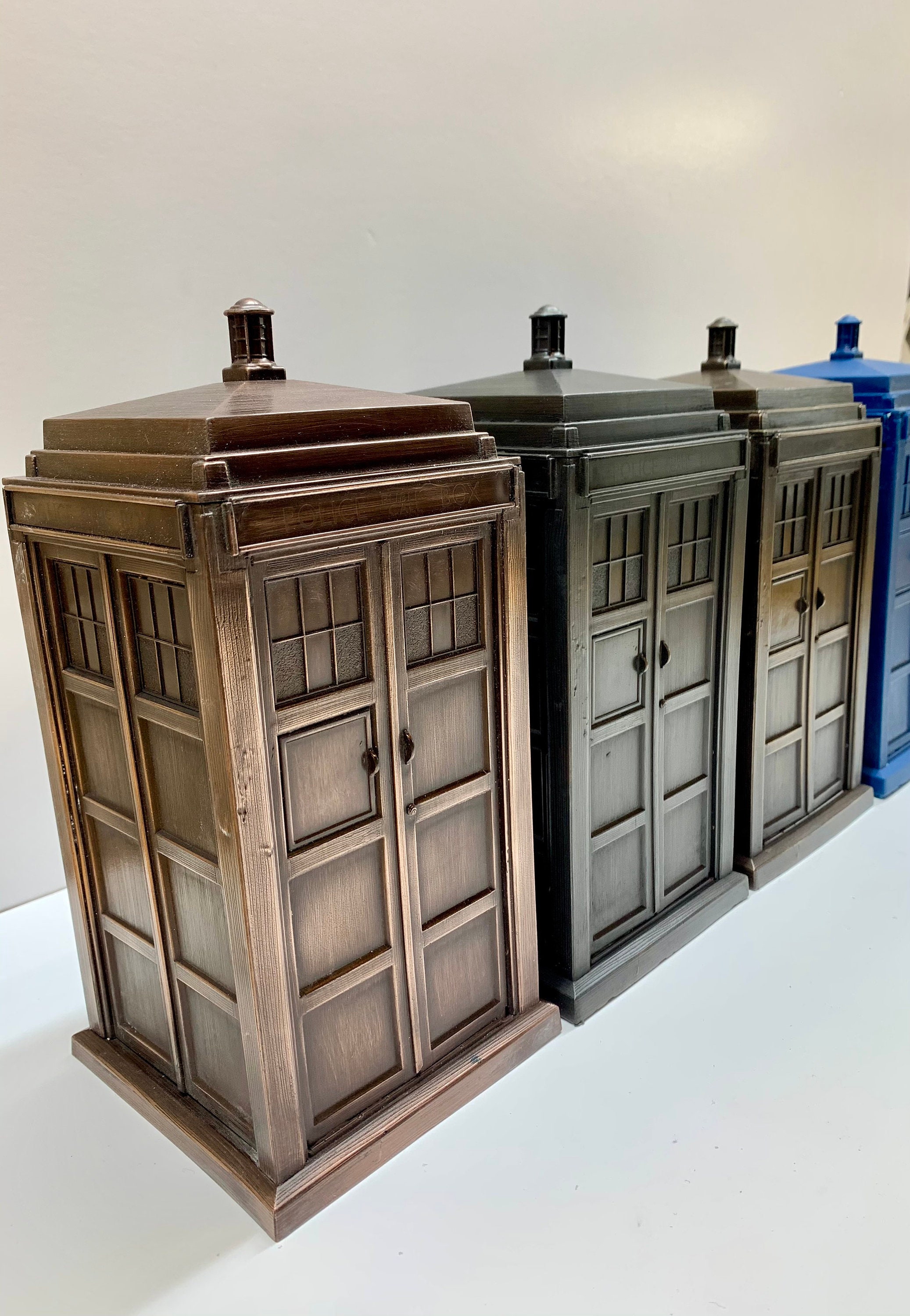 Doctor Who Tardis Statue In Bronze Copper Iron and Royal Etsy