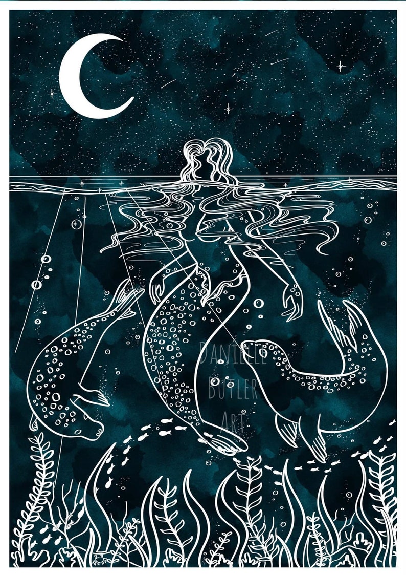 Selkie Art Print Folklore Print Norse Mythology Print Etsy