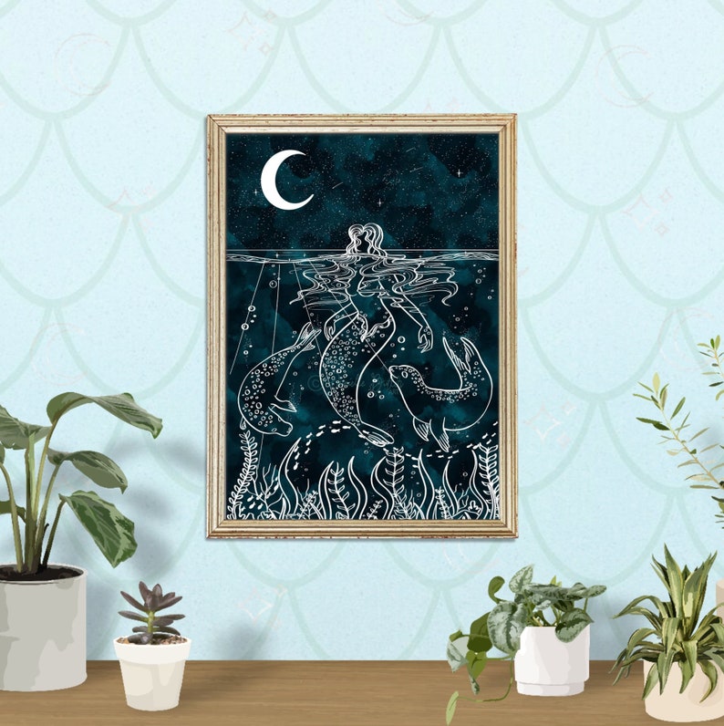 Selkie Art Print Folklore Print Norse Mythology Print Etsy
