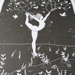 Yoga Art Print, spirituelles Wohndekor, Heilungskunst, weibliche Ermächtigung, Geschenke für sie, Geschenke für Freunde, Yoga Geschenke, Baum des Lebens Kunst Bild 8