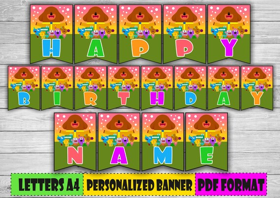 Digital Hey Duggee Personalized Birthday Banner Printable Hey Duggee Decor Hey Duggee Party Birthday Decoration - ben 10 omniverse roblox games free accounts for roblox 2019
