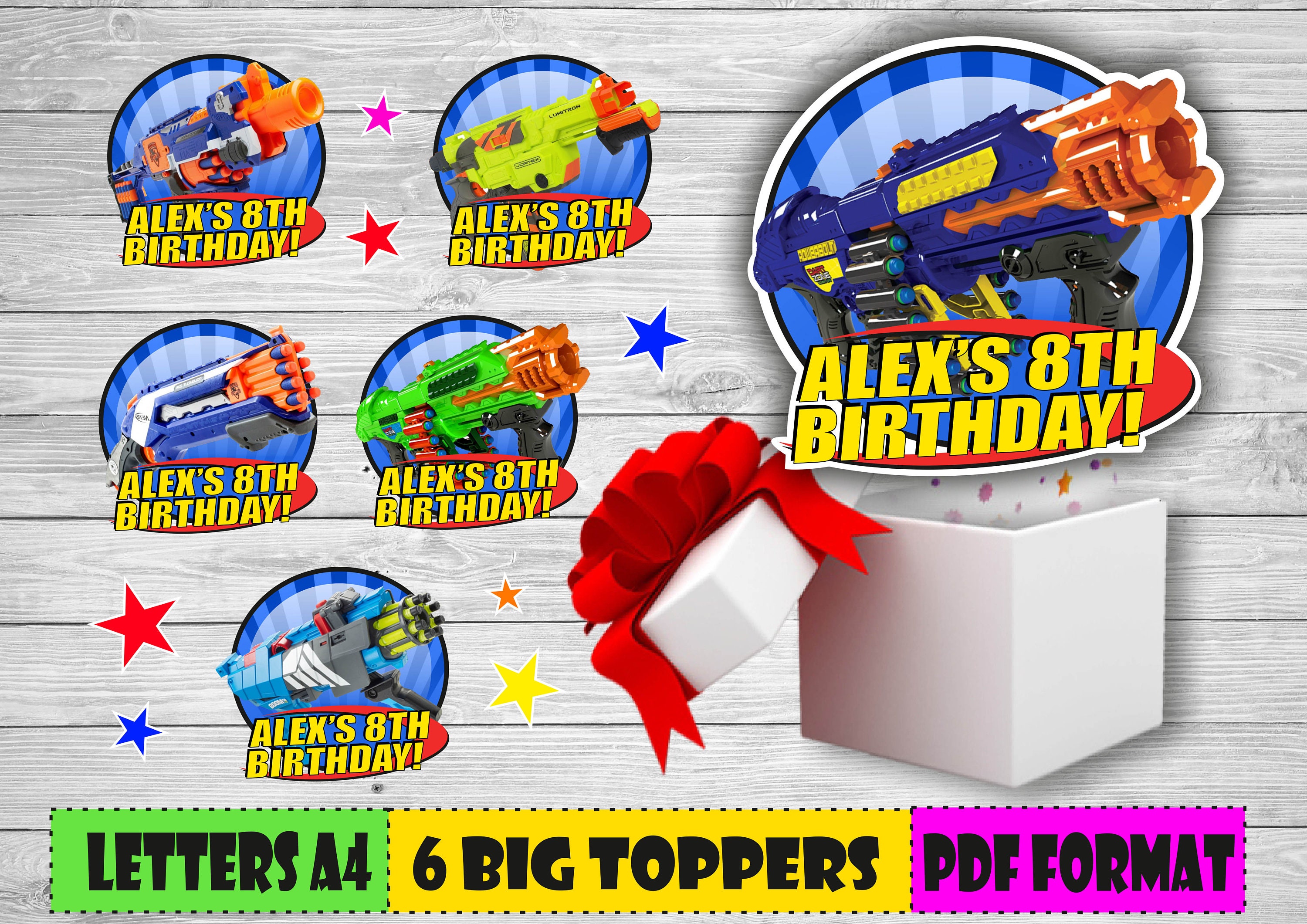 Digital Roblox Big Personalized Toppers Printable Roblox Etsy - roblox personalized poster roblox birthday poster roblox etsy