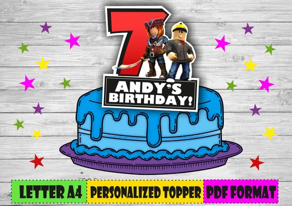 Digital Roblox Cake Topper Roblox Personalized Design Roblox Etsy - 12 best love roblox images cool kids roblox cake create