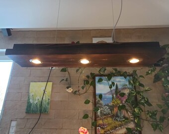 Bauholz Hängelampe LED Holz Lampe Holzlampe Pendelleuchte