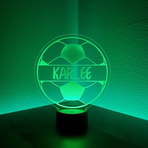 Kid&#39;s Name - Soccer Ball Custom Backlit LED