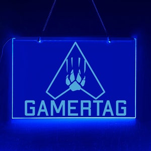 Custom Gamertag -  Battle Royal Wall Hanging LED - With Choice of Ultimate