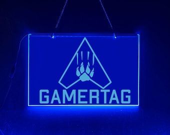 Custom Gamertag -  Battle Royal Wall Hanging LED - With Choice of Ultimate