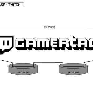 Custom Gamertag Dual Base LED For Streamers, Gamers, and Groomsman Gifts image 5