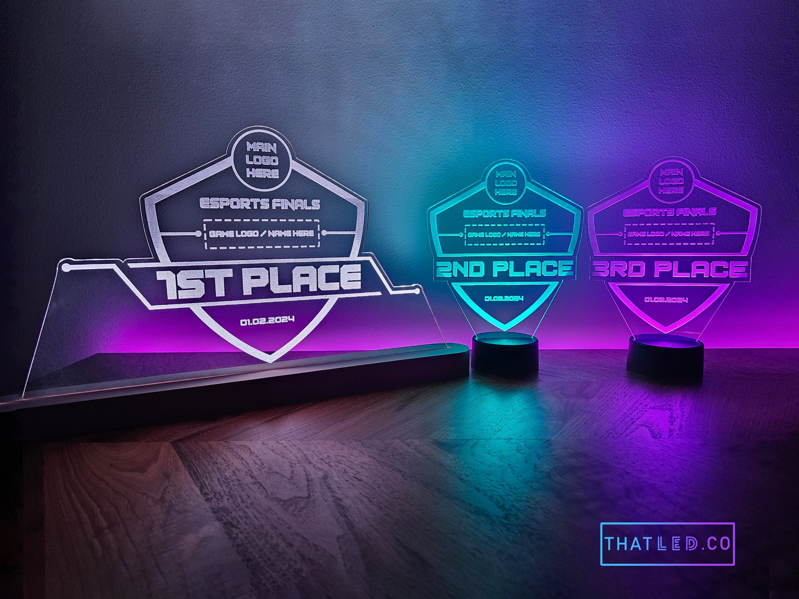 Esports LED Trophy Set - Great for Teams, Competitions, and Tournaments ...