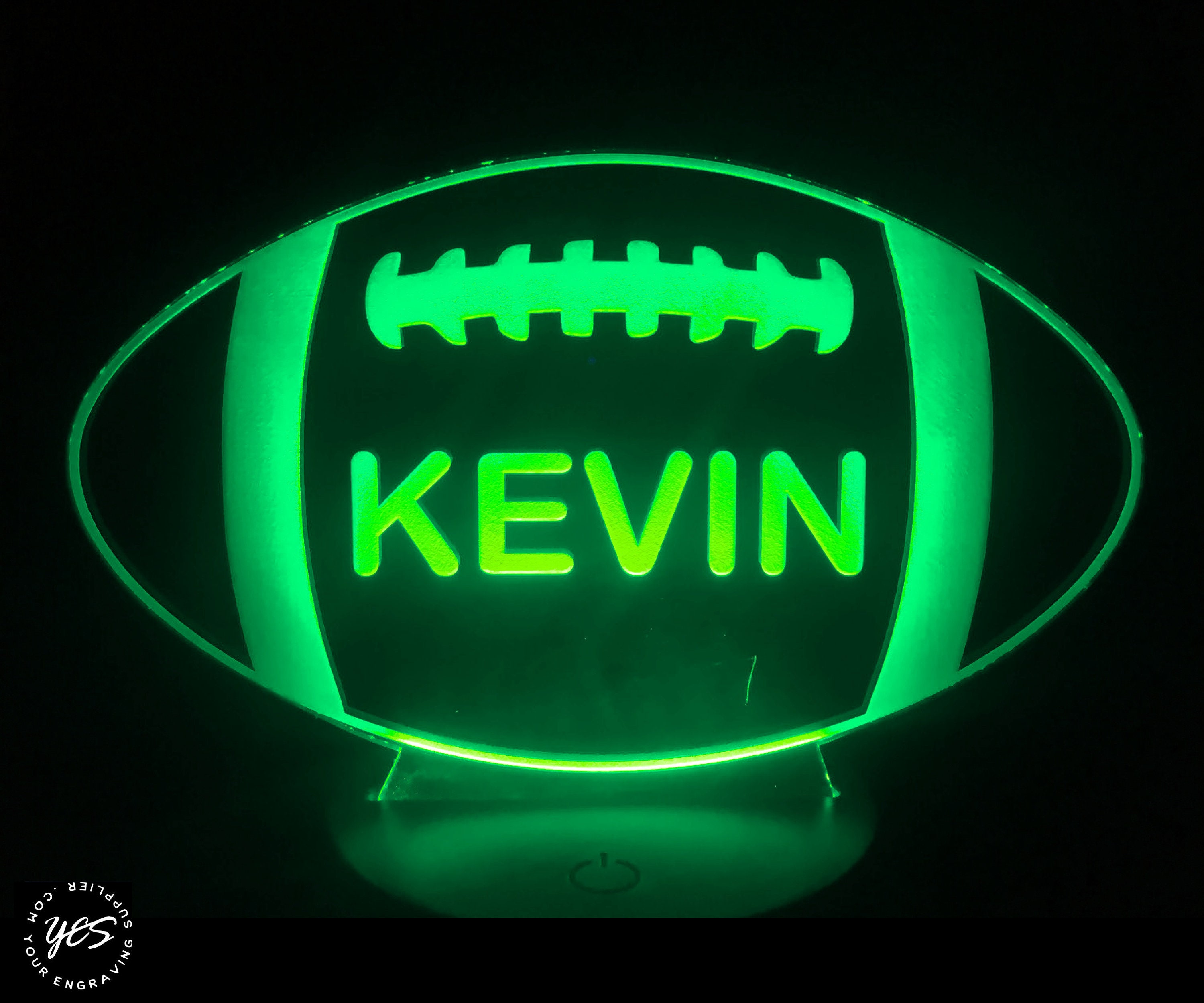 Kid's Name - Football Custom Backlit LED - Etsy