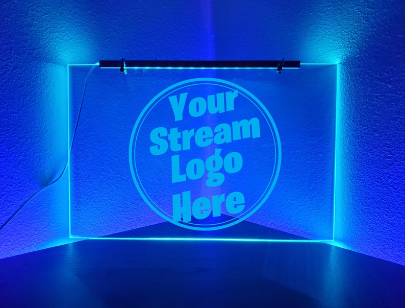 Custom Wall Hanging LED Sign with Engraved Acrylic Panel for Etsy