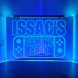 Kid's Gaming Area With Switch Design- Custom Wall Hanging LED Sign